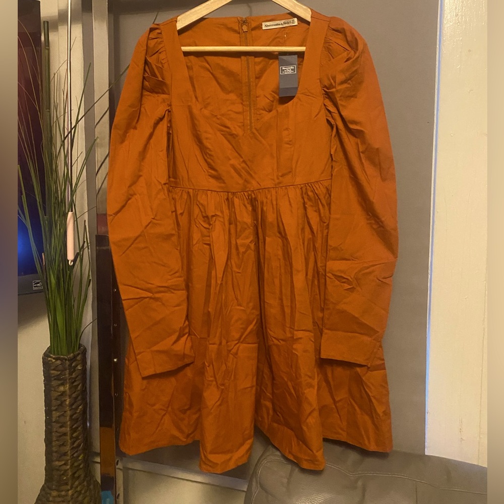 Long Sleeve Mini Dress Baby Doll XS